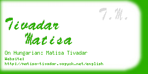 tivadar matisa business card